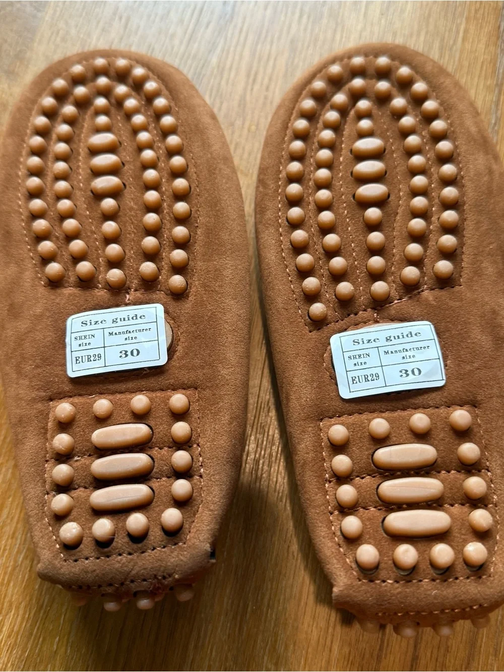 Kid’s Brown Suede Moccasins NEW Size 12